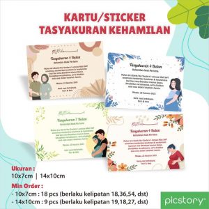 Kartu / Stiker Ucapan Tasyakuran Kehamilan